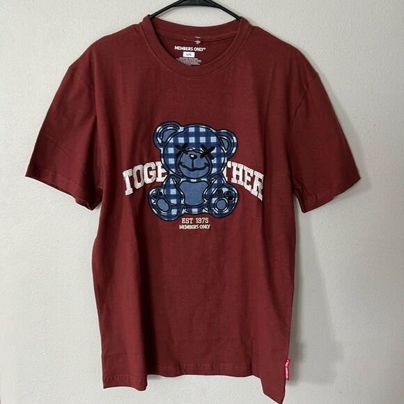 Members Only Men's Embroidered Teddy BearT-shirt size L - Picture 1 of 7